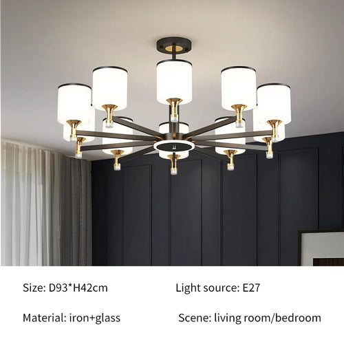 Nordic chandelier 15 lights modern luxury design for bright interiors - vue 13 sur 16