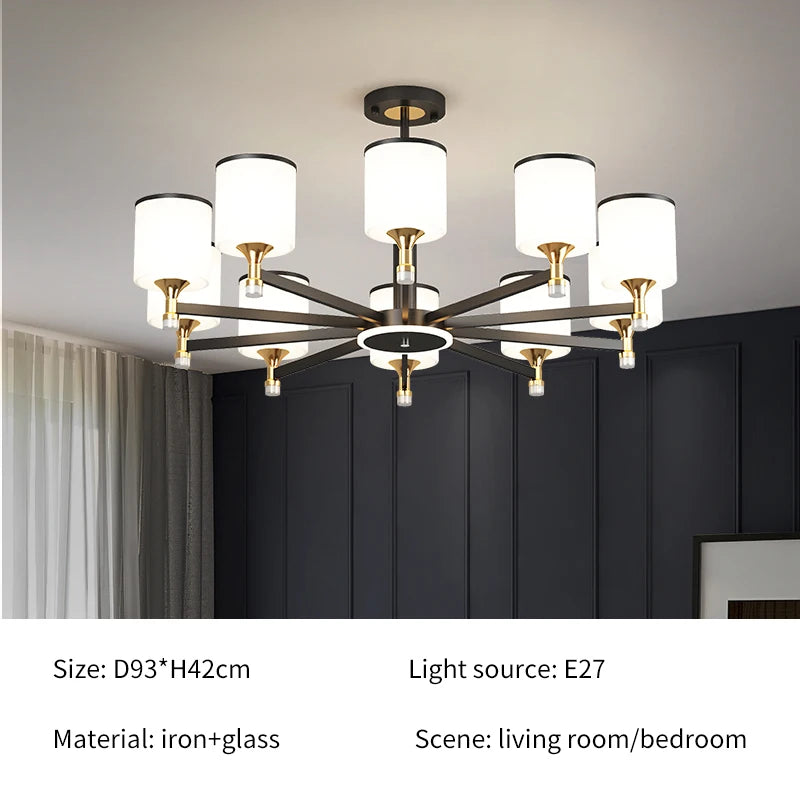 Nordic chandelier 15 lights modern luxury design for bright interiors - vue 13 sur 16