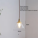 Retro glass and brass pendant light for interior decoration