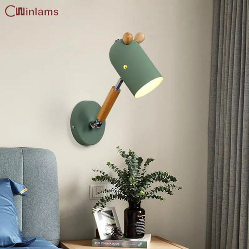 Modern wall light for children's room cartoon style - vue 2 sur 9