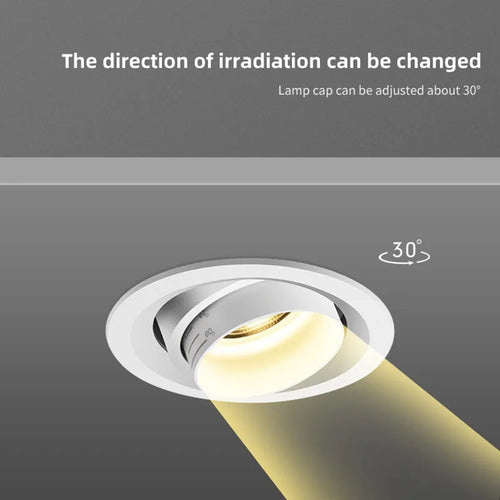 Recessed LED spotlight with adjustable beam angle for decorative lighting - vue 5 sur 5