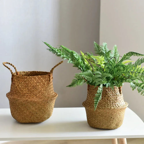 wicker basket for storage and garden decoration - vue 3 sur 12