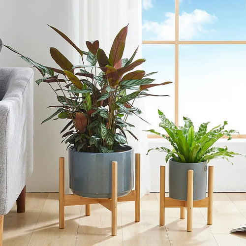 strong and durable wooden plant and bonsai stand - vue 2 sur 14
