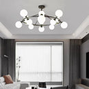 Modern acrylic and black gold brass chandelier for indoor lighting