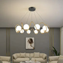 French style pendant light with gold trim and eye protection