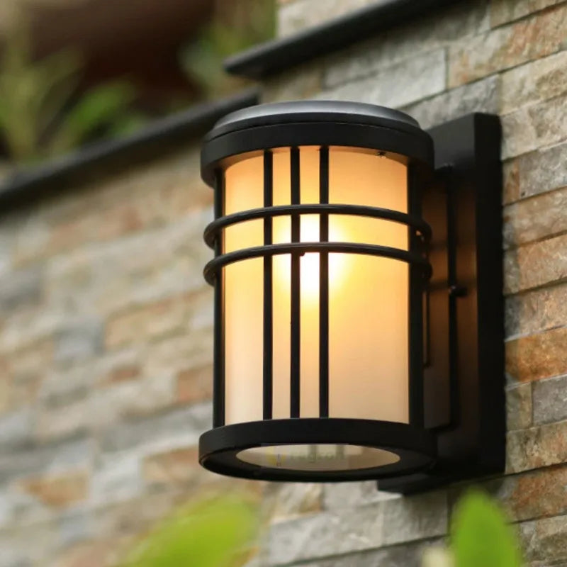 Vintage waterproof glass outdoor wall light