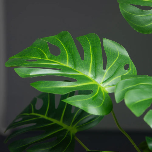 Artificial palm tree 18 leaves large decorative monstera plant for indoors - vue 5 sur 6