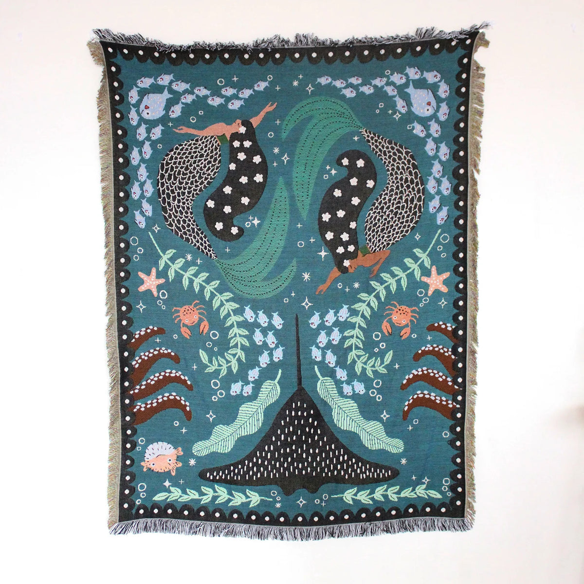 Bohemian landscape design throw for sofa and living room