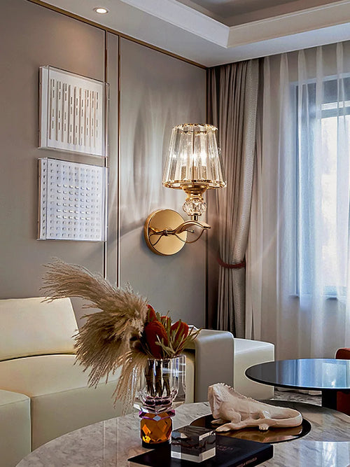 Modern nordic luxury crystal LED wall light - vue 7 sur 9