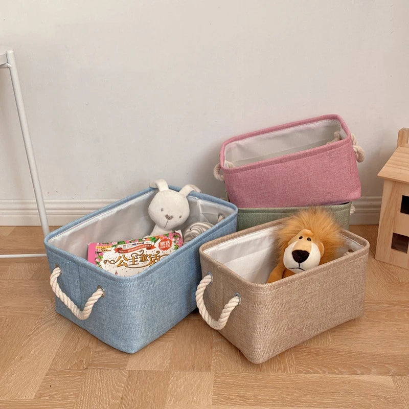 foldable storage basket for clothes and various supplies