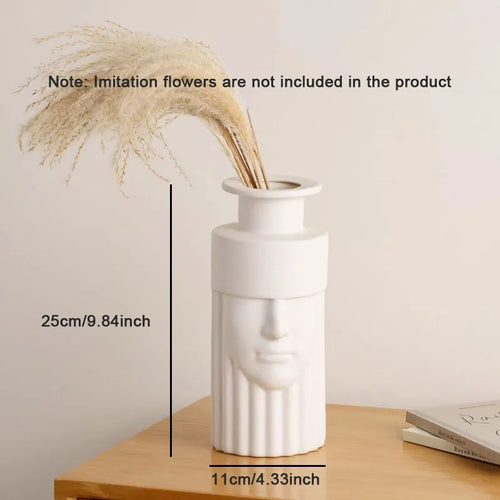 Greek ceramic vase human head for interior decoration