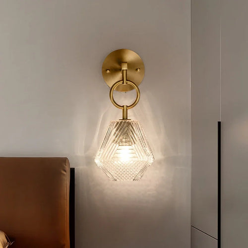Nordic American style glass wall light LED vintage Edison - vue 3 sur 7