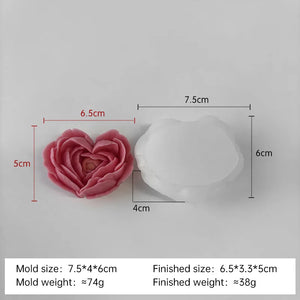 silicone love flower mold for candles and soap DIY