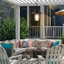 Retro outdoor chandelier for garden and pathway lighting
