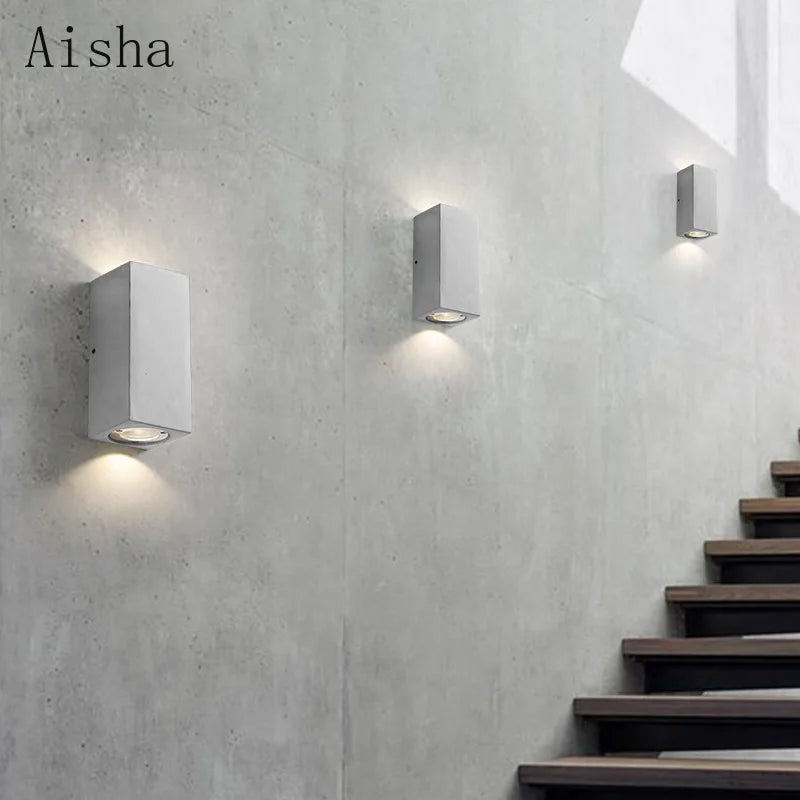Waterproof outdoor LED wall light for industrial spaces