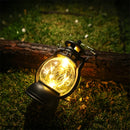 Retro portable LED lamp with dynamic flame for camping