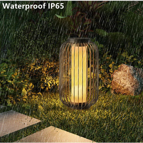 Solar LED bird cage garden decorative lamp - vue 4 sur 9