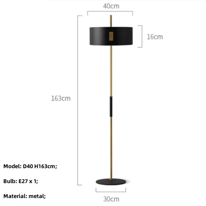 Minimalist floor lamp for reading and interior decoration