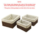rattan woven storage basket with decorative removable liner