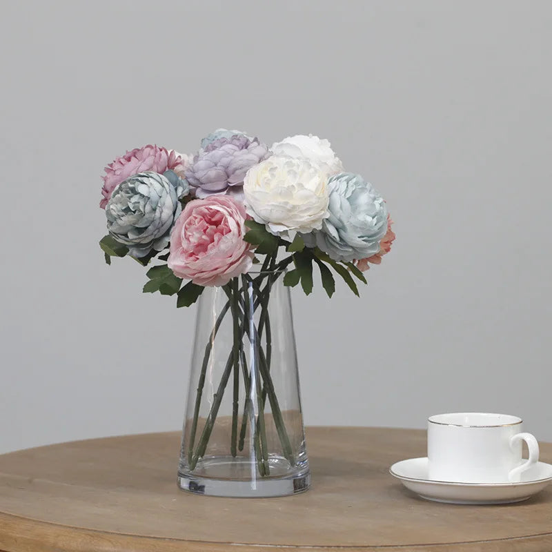 Realistic artificial peony for decoration and weddings