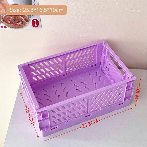 stackable foldable basket for storing makeup, jewelry, toys - vue 10 sur 19