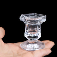 Crystal glass candle holder for weddings and home decor
