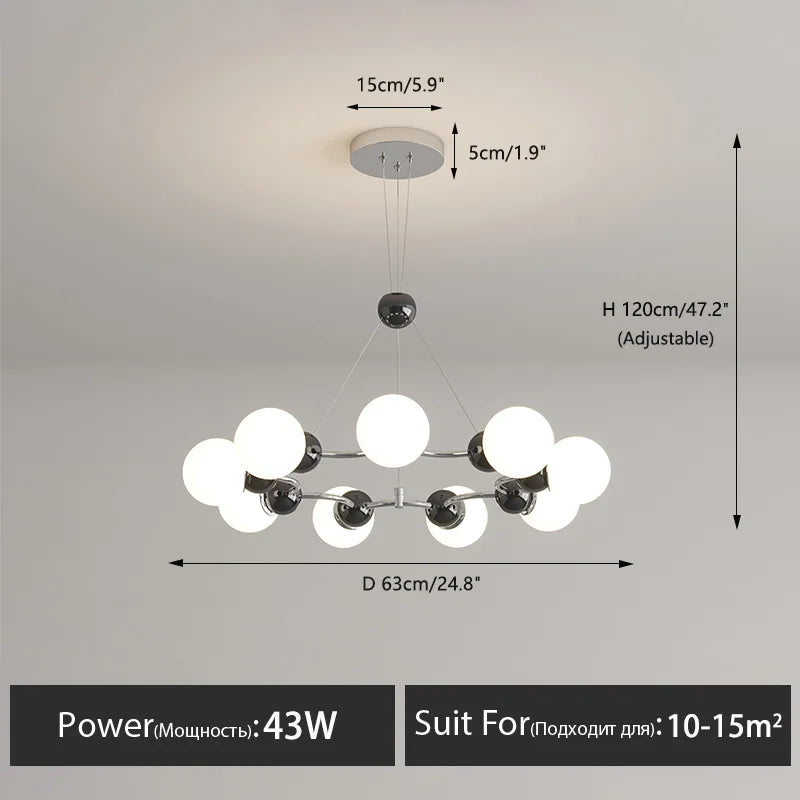 Modern decorative pendant chandelier for the home - vue 14 sur 21