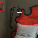 American style wall lamp with plug and rotating lampshade