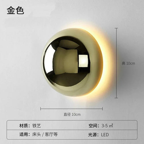 Modern nordic LED wall light for night-time decoration - vue 9 sur 11