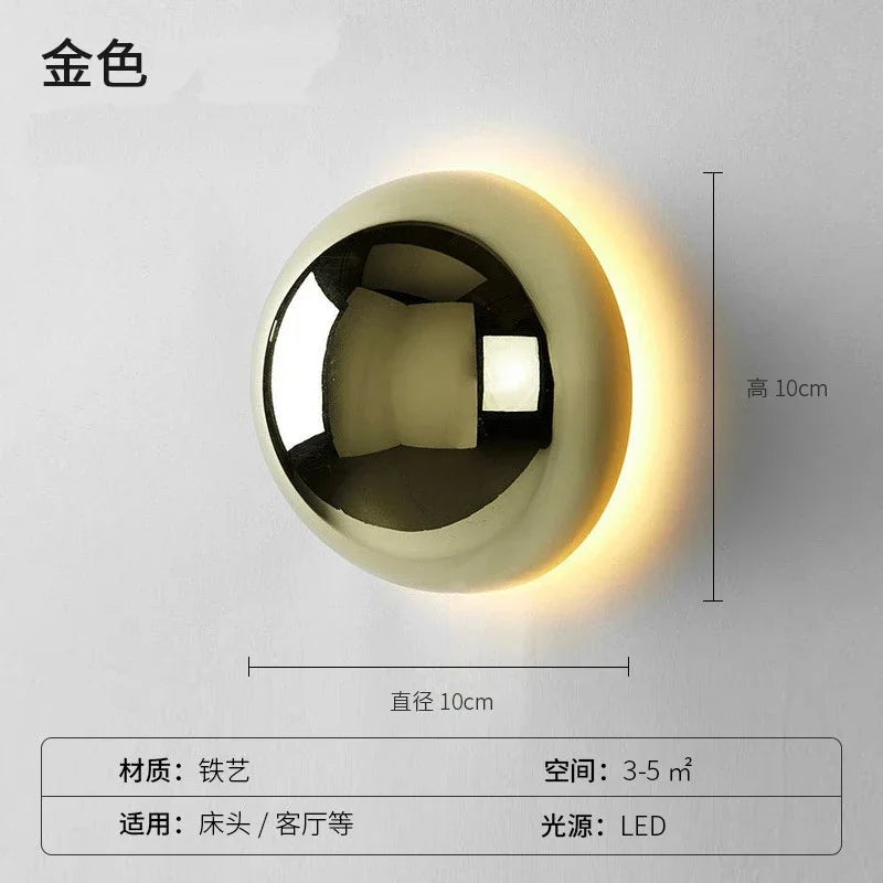 Modern nordic LED wall light for night-time decoration - vue 8 sur 11