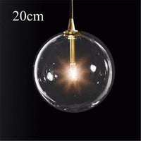 Clear glass pendant light for modern decorative lighting