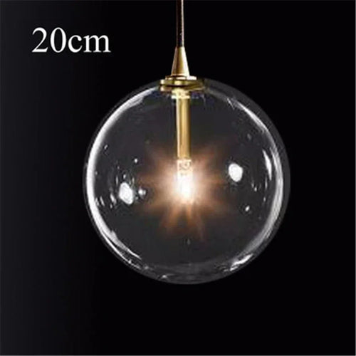 Clear glass pendant light for modern decorative lighting