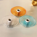 Nordic round glass LED wall light with water ripple effect
