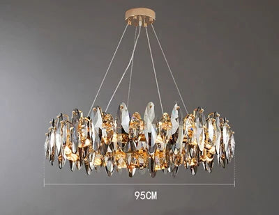 Vintage art deco crystal chandelier for indoor lighting - vue 9 sur 11