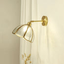 Elegant brass and glass wall light modern design with switch