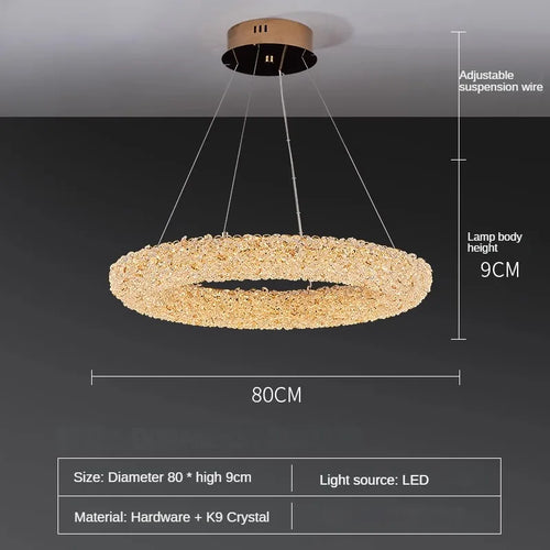 Elegant k9 crystal chandelier for modern lighting - vue 12 sur 13
