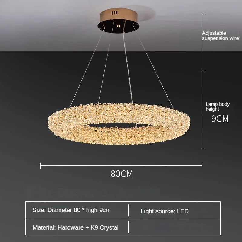 Elegant k9 crystal chandelier for modern lighting - vue 11 sur 13
