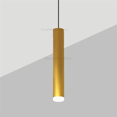 Modern cylindrical pendant light for Nordic interior decor - vue 13 sur 12
