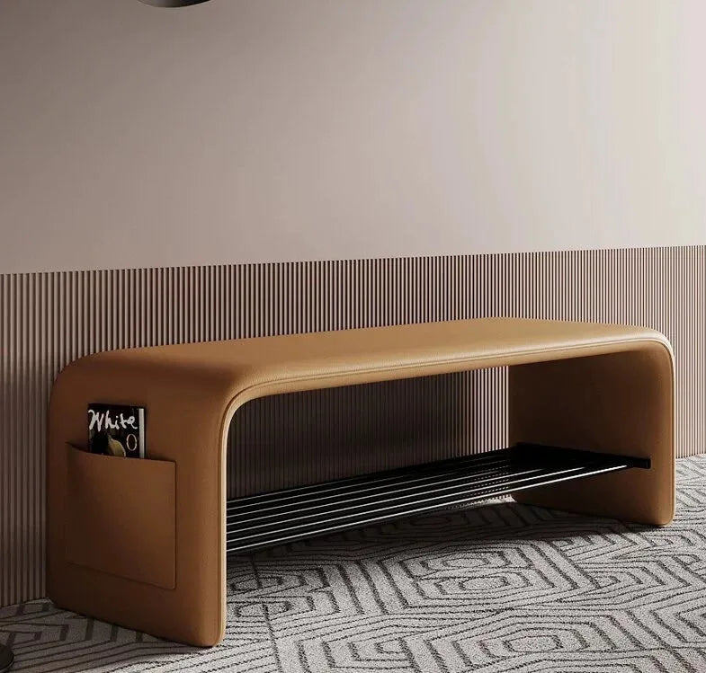 Doorway Shoe-changing Stool, Shoe Cabinet Storage, Two-purpose All-in-one Stool, Bedroom Simple Bedside Bench for Sitting - vue 10 sur 11