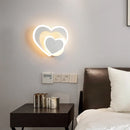 Heart-shaped LED wall light