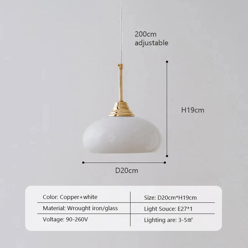 Glass pendant light for indoor bar, café, restaurant and dining room - vue 10 sur 10