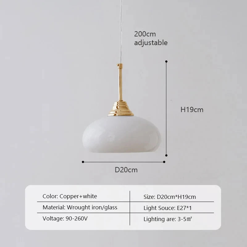 Glass pendant light for indoor bar, café, restaurant and dining room - vue 9 sur 10