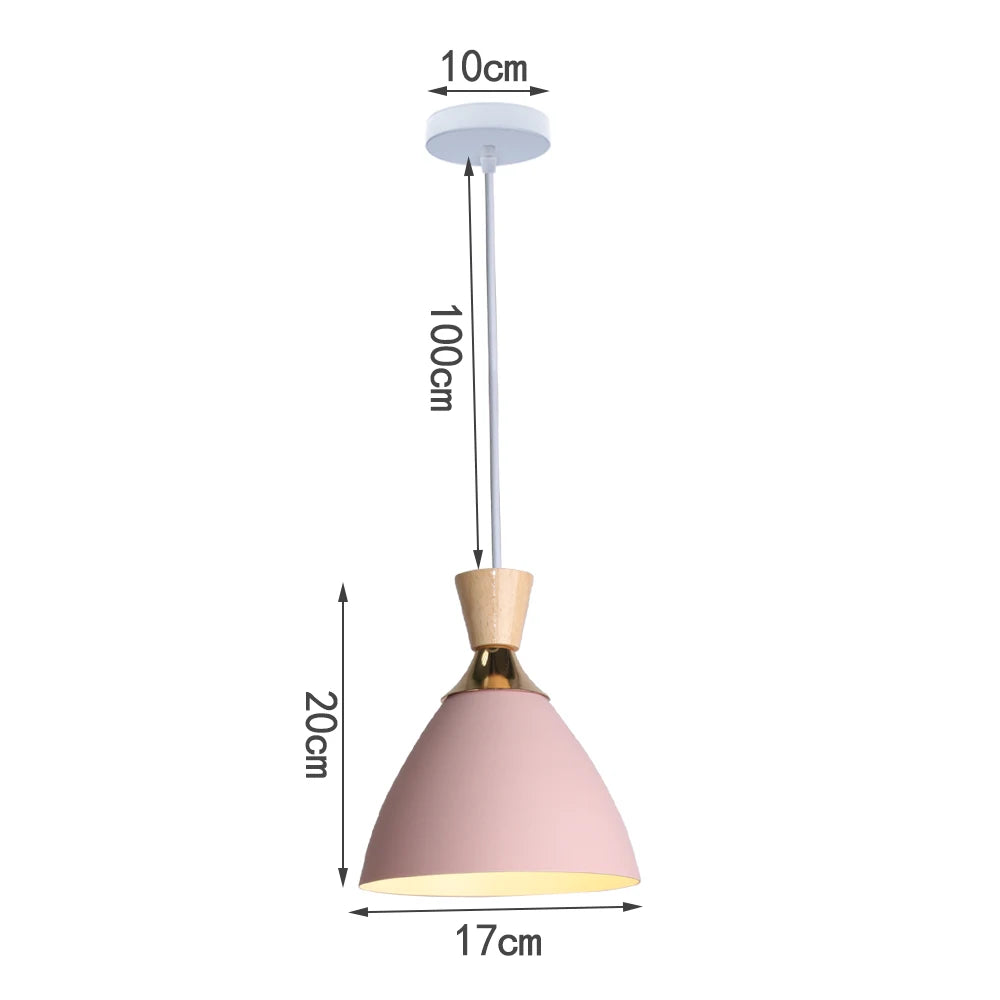 Retro nordic aluminium pendant light for indoor lighting - vue 11 sur 20