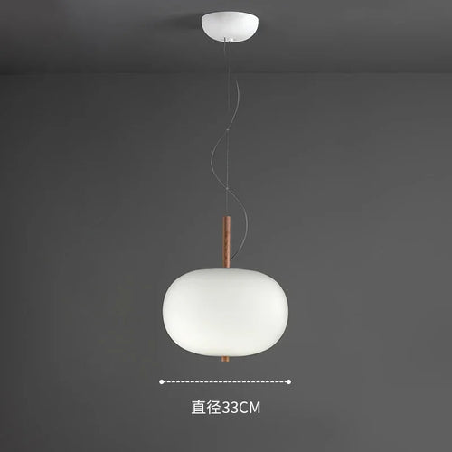Nordic glass chandelier with LED pendant for decoration - vue 12 sur 12