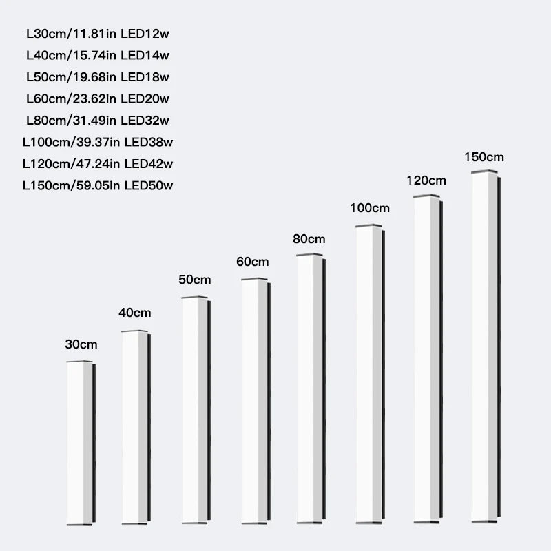 Stainless steel waterproof LED long wall light modern IP65 outdoor garden villa balcony linear wall washer 8 - vue 4 sur 8