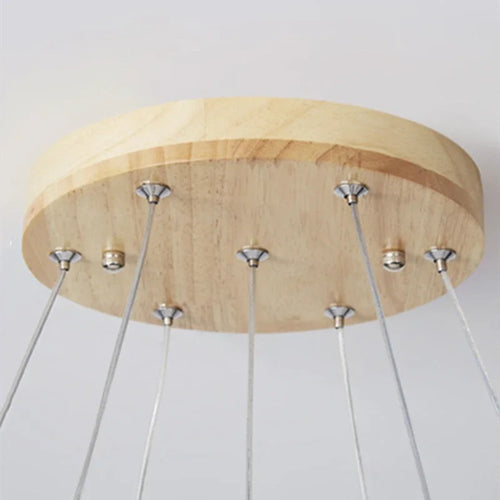 Modern multi-head glass LED chandelier for indoor use - vue 5 sur 9