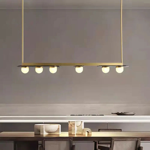 Art deco glass chandelier for modern lighting - vue 3 sur 8