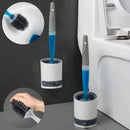 Rechargeable silicone cleaning brush set with wall-mounted holder