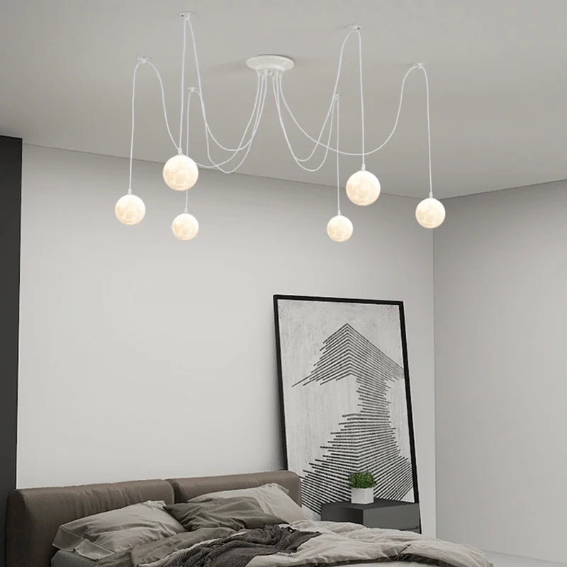 Nordic style multi-light pendant chandelier for commercial spaces