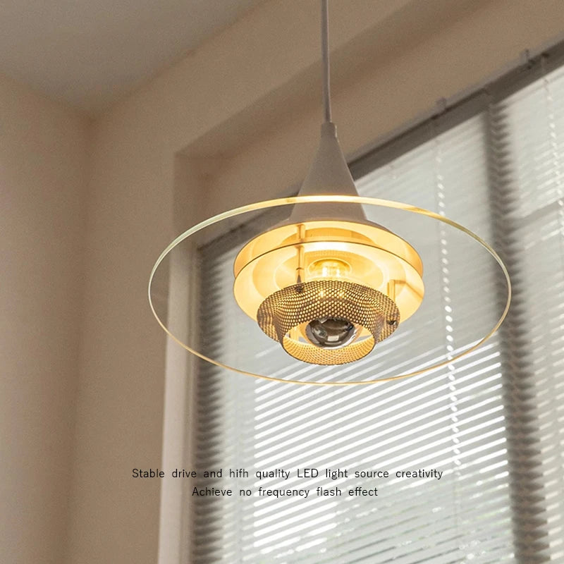 Bauhaus clear glass pendant chandelier for restaurant